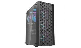 Darkflash DK351 számítógépház + 4 RGB ventilátor (fekete) (DK351 BLACK)